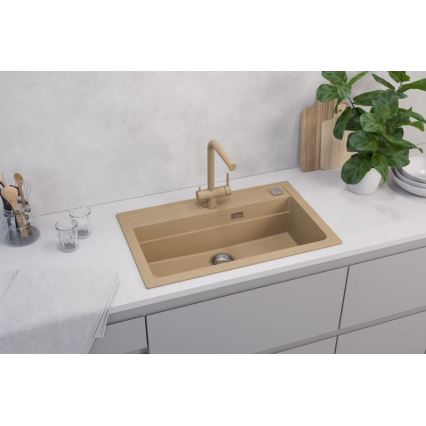 ALVEUS 1140445 - Zlew kuchenny ATROX 79x50 cm granit/beżowy