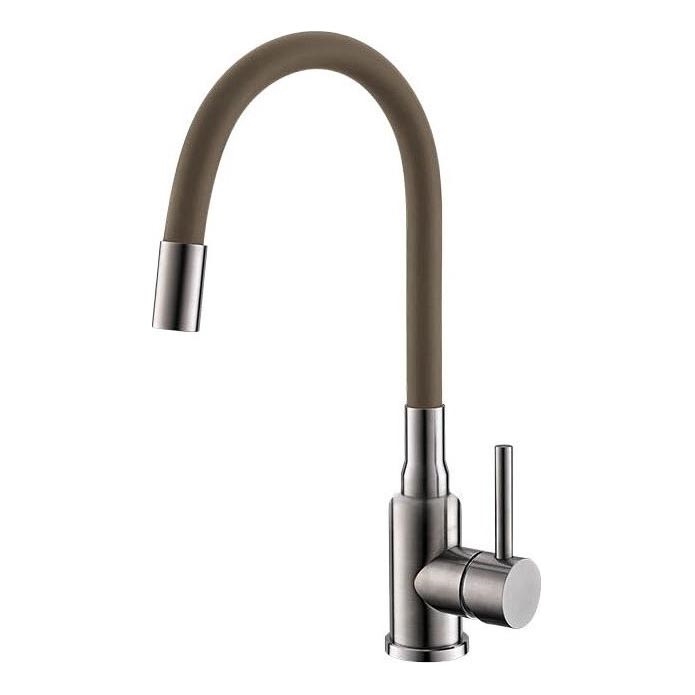 ALVEUS 1144428 - Bateria kuchenna z elastycznym uchwytem MINTAS 34 cm chrom błyszczący/beżowy