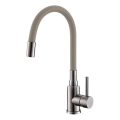 ALVEUS 1144429 - Bateria zlewozmywakowa z elastycznym ramieniem MINTAS 34 cm stal nierdzewna/beżowa