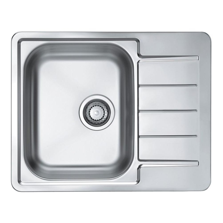 ALVEUS 1144603 - Zlew kuchenny LINE 61,5x50 cm matowy stal/satyna, bez mimośrodu