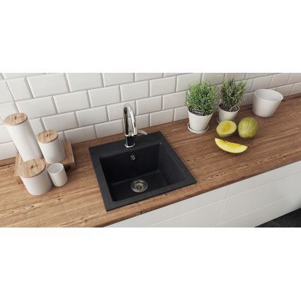 ALVEUS 1149113 - Zlew kuchenny GEM 50x50 cm granit/czarny