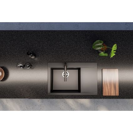 ALVEUS 1149303 - Zlewozmywak kuchenny PURE 79x51,5 cm granit/antracyt