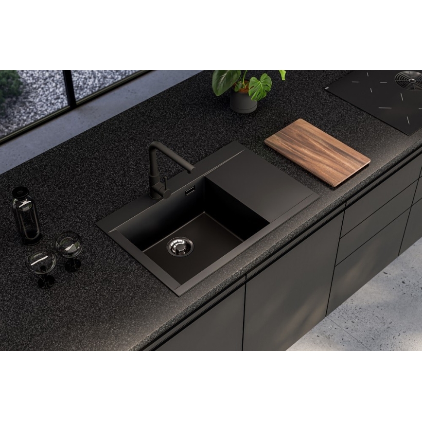 ALVEUS 1149304 - Zlewozmywak kuchenny PURE 79x51,5 cm granit/czarny