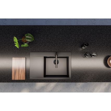 ALVEUS 1149504 - Zlewozmywak kuchenny PURE 79x51,5 cm granit/czarny