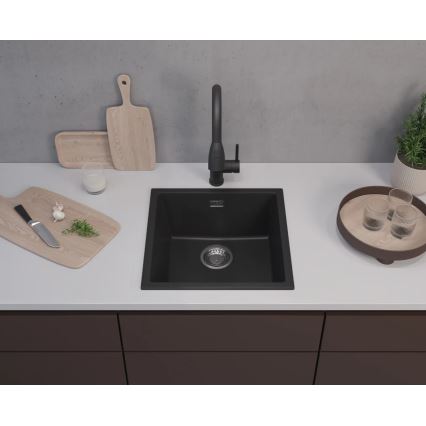 ALVEUS 1150048 - Zlew kuchenny OMNI 45x45 cm granit/czarny