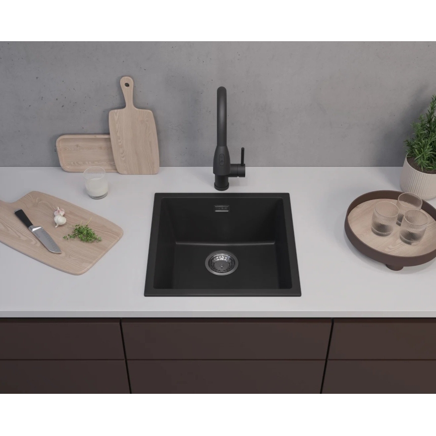ALVEUS 1150048 - Zlewozmywak kuchenny OMNI 45x45 cm granit/czarny