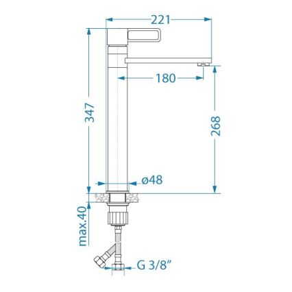 ALVEUS 1150752 - Bateria kuchenna MAYA 34,7 cm chrom błyszczący