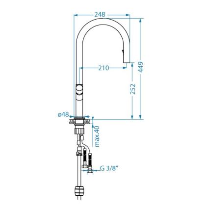 ALVEUS 1150779 - Bateria kuchenna SWAN 44,9 cm brąz