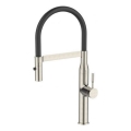 ALVEUS 1150892 - Bateria kuchenna z elastyczną wylewką i prysznicem MIRAGE 49,5 cm satyna