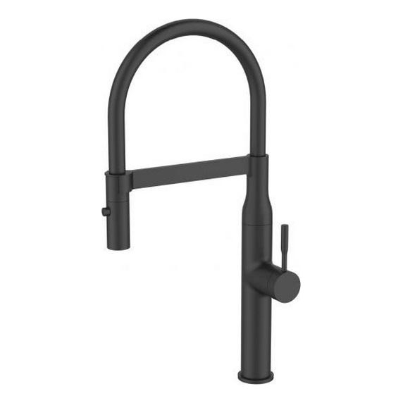 ALVEUS 1150893 - Bateria kuchenna z elastycznym uchwytem z prysznicem MIRAGE 49,5 cm czarny