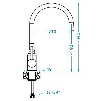 ALVEUS SETA24019 - Zlewozmywak kuchenny CLASSIC 80x60 cm + bateria zlewozmywakowa z elastyczną wylewką MINTAS 34 cm nierdzewna/czarna