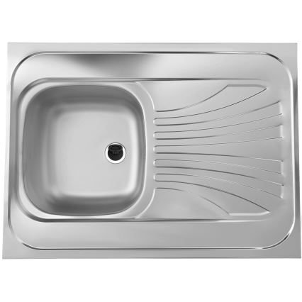 ALVEUS SETA24019 - Zlewozmywak kuchenny CLASSIC 80x60 cm + bateria kuchenna z elastyczną wylewką MINTAS 34 cm stal szczotkowana/czarny