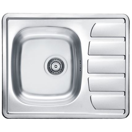 ALVEUS SETA265 - Zlewozmywak kuchenny ZOOM 61,5 x 50 cm + bateria zlewozmywakowa RIVIERA 14,8 cm satynowy/błyszczący chrom