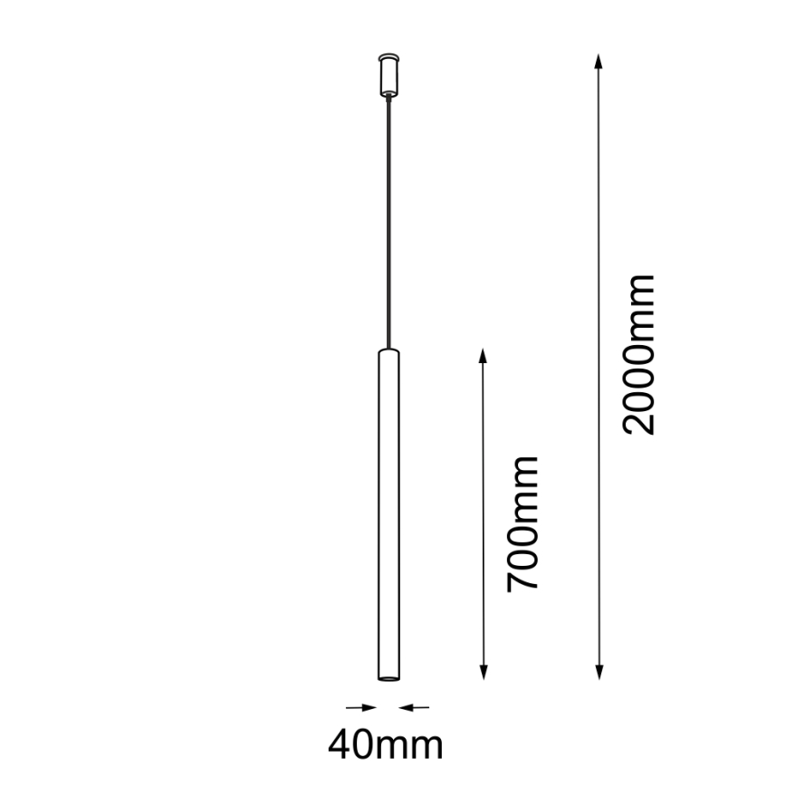 Amplex - Żyrandol na lince 1xGU10-MR11/15W/230V biała +/mosiądz
