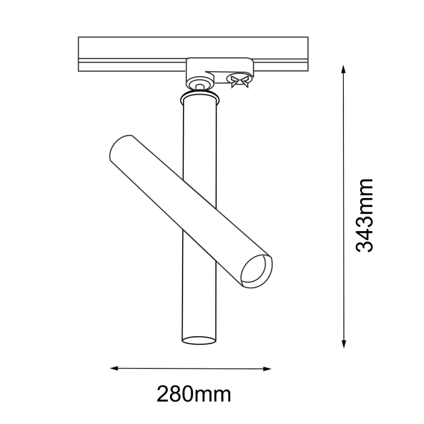 Amplex - Oświetlenie punktowe do systemu szynowego 1xGU10-MR11/15W/230V czarny/mosiądz