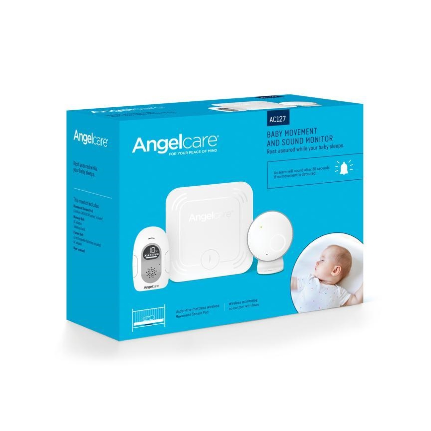 Angelcare - SET Monitor oddechu 16x16 cm + wideo niania USB