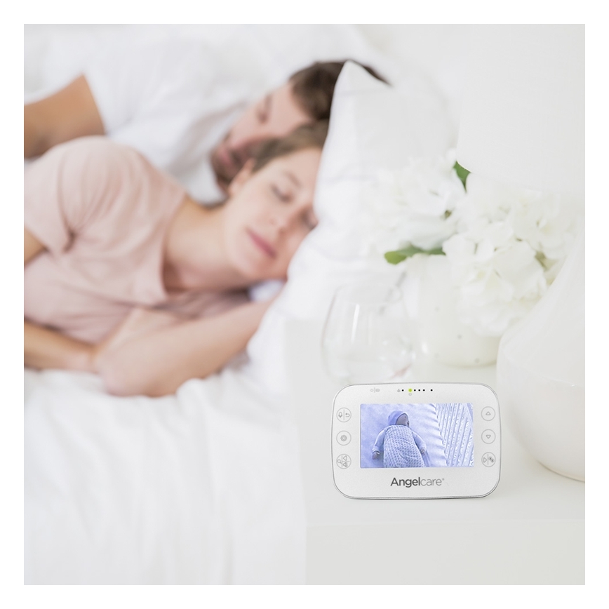 Angelcare - SET Monitor oddechu 16x16 cm + wideo niania USB