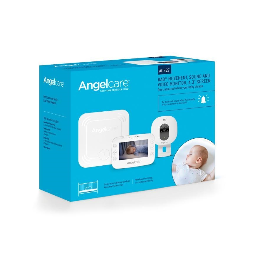 Angelcare - SET Monitor oddechu 16x16 cm + wideo niania USB