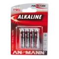 Ansmann 09630 LR03 AAA RED - 4 sztuki baterie alkaliczne 1,5V