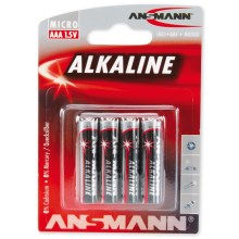 Ansmann 09630 LR03 AAA RED - 4 sztuki baterie alkaliczne 1,5V