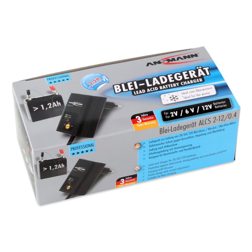 Ansmann ALCS 2-12/0,4 - Ładowarka baterii 2-12V/1,2-40Ah