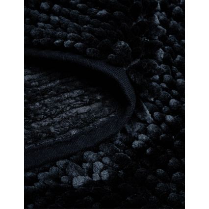 Antypoślizgowa mata łazienkowa CHENILLE 50x80 cm czarna