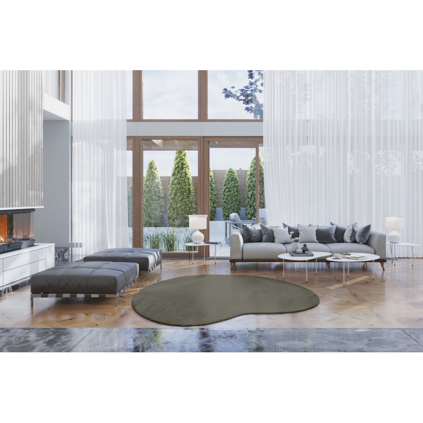 Antypoślizgowy dywan LOREN 160x230 cm ciemnozielony