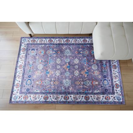 Antypoślizgowy dywan orientalny PRINT SHINE 160x230 cm niebieski