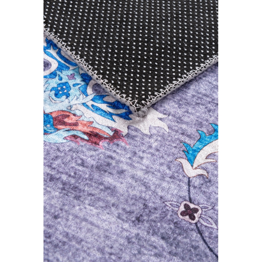 Antypoślizgowy orientalny dywan PRINT SHINE 70x140 cm niebieski