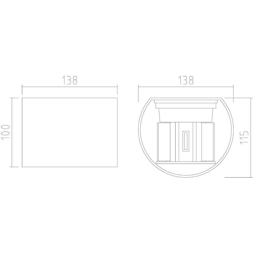 APLED - LED Kinkiet zewnętrzny OVAL 2xLED/3W/230V IP65