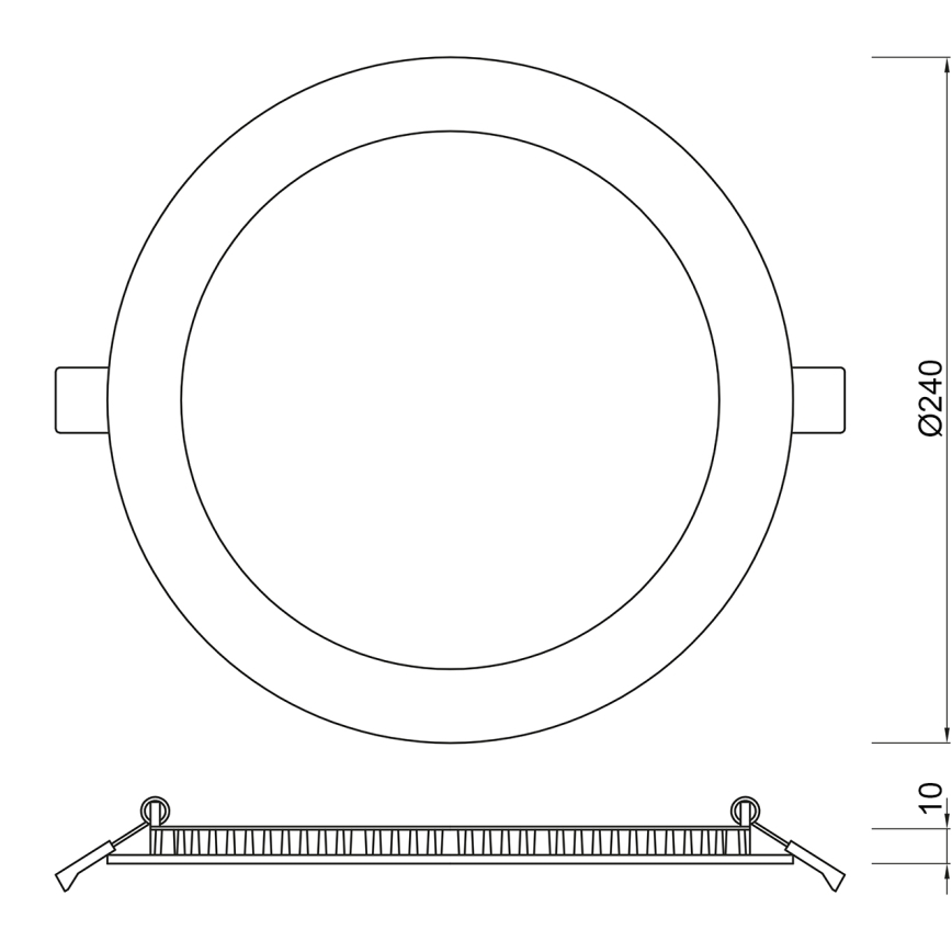 APLED - LED Łazienkowa oprawa wpuszczana RONDO LED/18W/230V IP41 240 mm