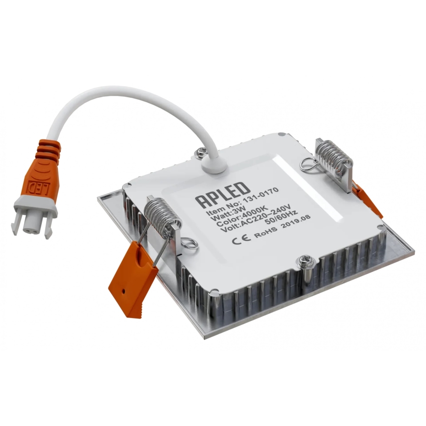 APLED - LED Łazienkowa oprawa wpuszczana SQUARE LED/3W/230V IP41 85x85 mm