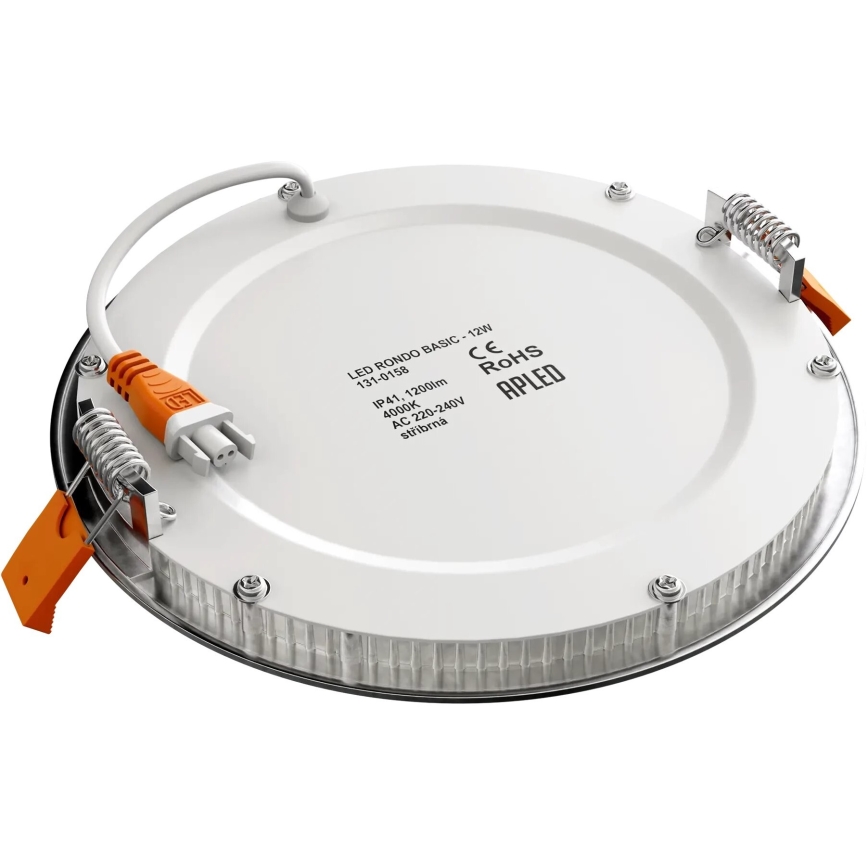 APLED - LED Łazienkowa oprawa wpuszczana RONDO LED/12W/230V IP40 śr. 17 cm matowy chrom