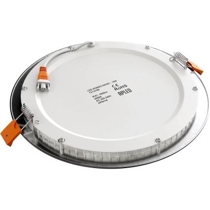 APLED - LED Łazienkowa oprawa wpuszczana RONDO LED/18W/230V IP40 śr. 22,5 cm matowy chrom