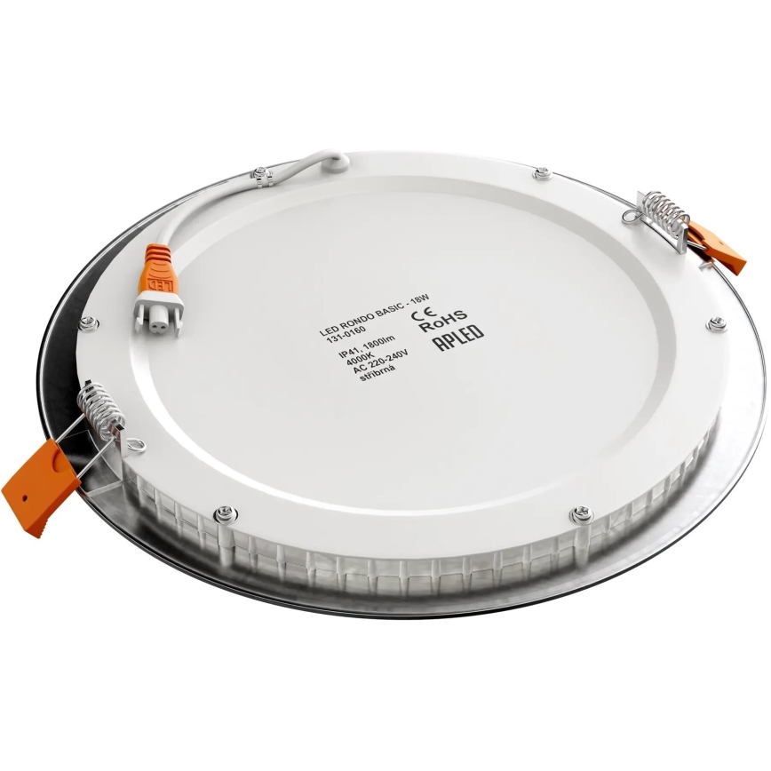 APLED - LED Łazienkowa oprawa wpuszczana RONDO LED/18W/230V IP40 śr. 22,5 cm matowy chrom