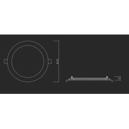 APLED - LED Łazienkowa oprawa wpuszczana RONDO LED/18W/230V IP40 śr. 22,5 cm matowy chrom