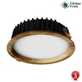 APLED - LED Oprawa wpuszczana RONDO WOODLINE LED/6W/230V 3000K śr. 15 cm popiół solidne drewno