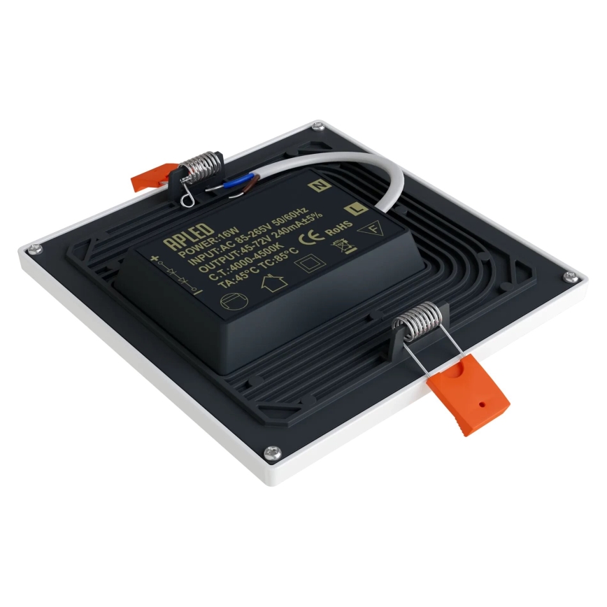 APLED - LED Oprawa wpuszczana SQUARE SLIM LED/16W/230V 14,5x14,5 cm biała