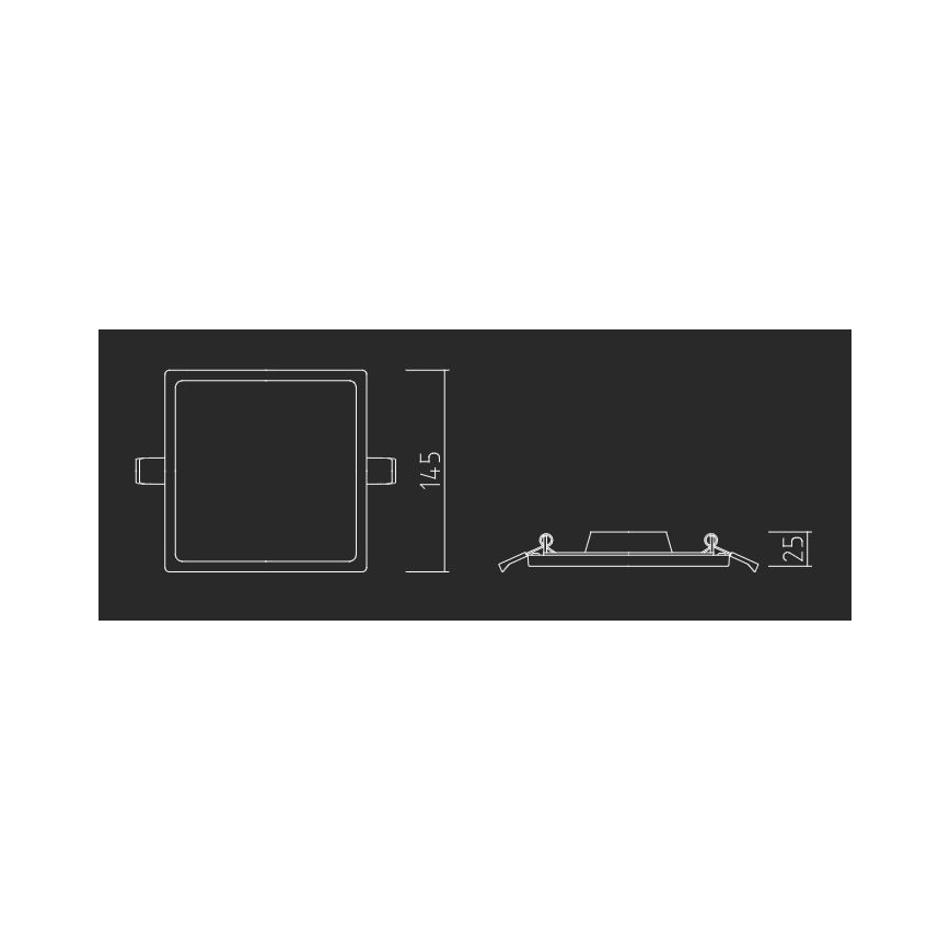 APLED - LED Oprawa wpuszczana SQUARE SLIM LED/16W/230V 14,5x14,5 cm biała