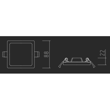APLED - LED Oprawa wpuszczana SQUARE SLIM LED/8W/230V 9x9 cm biała