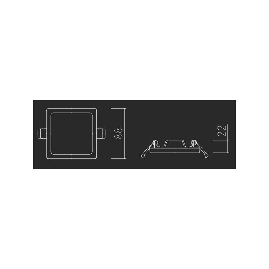 APLED - LED Oprawa wpuszczana SQUARE SLIM LED/8W/230V 9x9 cm biała