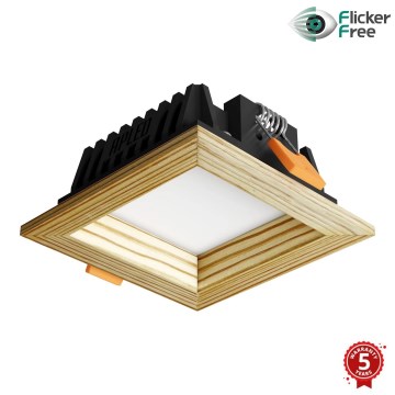 APLED - LED Oprawa wpuszczana SQUARE WOODLINE LED/6W/230V 3000K 12x12 cm sosna solidne drewno