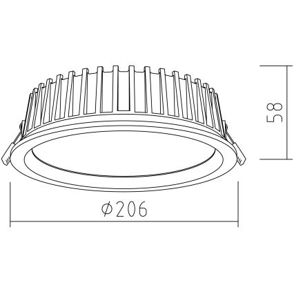 APLED - LED Oprawa wpuszczana RONDO WOODLINE LED/12W/230V 3000K śr. 20 cm dąb solidne drewno