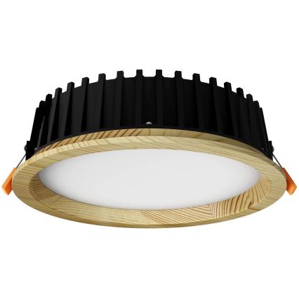 APLED - LED Oprawa wpuszczana RONDO WOODLINE LED/12W/230V 4000K śr. 20 cm sosna solidne drewno