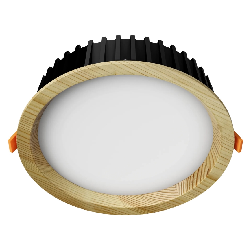 APLED - LED Oprawa wpuszczana RONDO WOODLINE LED/12W/230V 4000K śr. 20 cm sosna solidne drewno