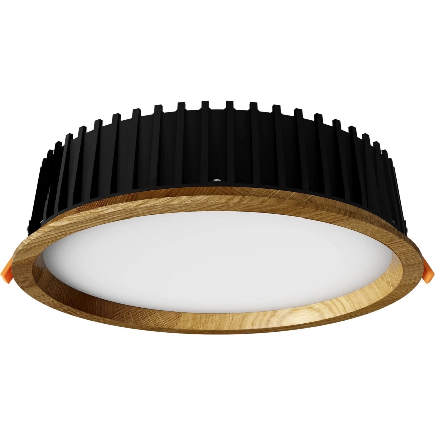 APLED - LED Oprawa wpuszczana RONDO WOODLINE LED/18W/230V 3000K śr. 26 cm dąb solidne drewno