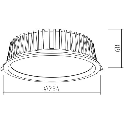 APLED - LED Oprawa wpuszczana RONDO WOODLINE LED/18W/230V 3000K śr. 26 cm dąb solidne drewno