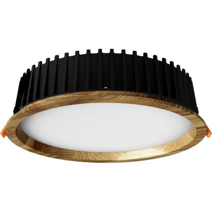 APLED - LED Oprawa wpuszczana RONDO WOODLINE LED/18W/230V 3000K śr. 26 cm popiół solidne drewno