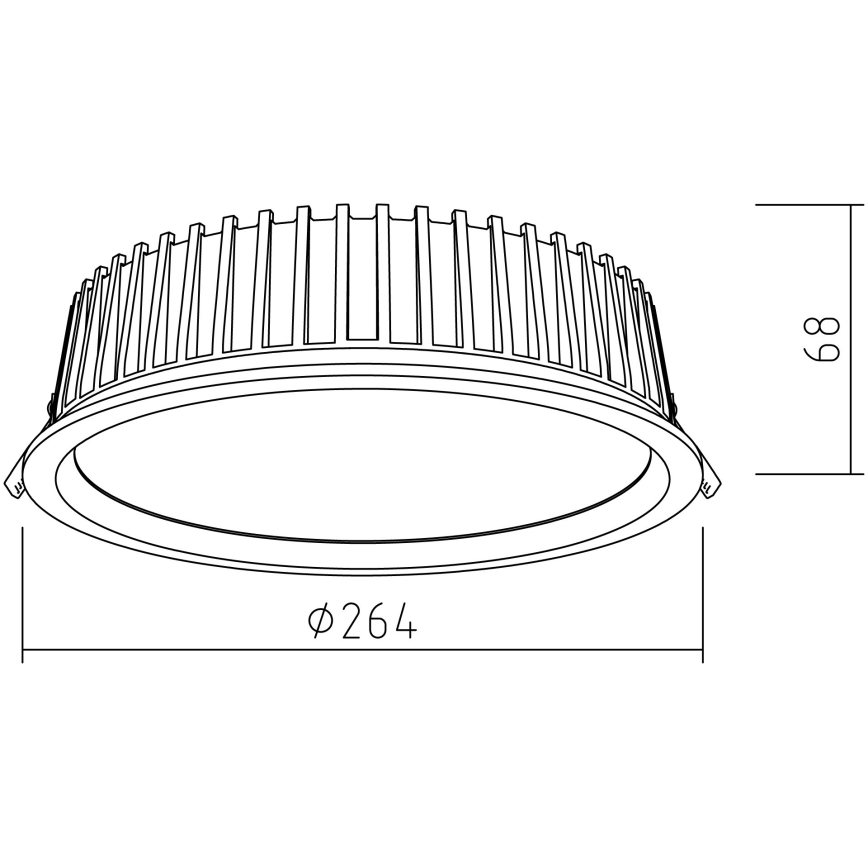 APLED - LED Oprawa wpuszczana RONDO WOODLINE LED/18W/230V 3000K śr. 26 cm popiół solidne drewno