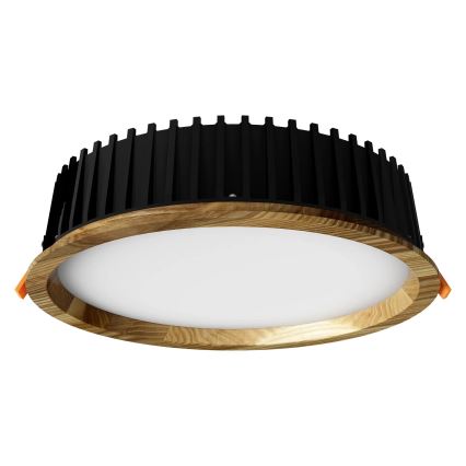 APLED - LED Oprawa wpuszczana RONDO WOODLINE LED/18W/230V 4000K śr. 26 cm popiół solidne drewno